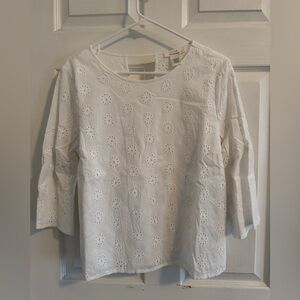 URBAN Romantics White Eyelet Blouse